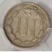UNITED STATES OF AMERICA 1873 . THREE 3 CENTS COIN . SLABBED